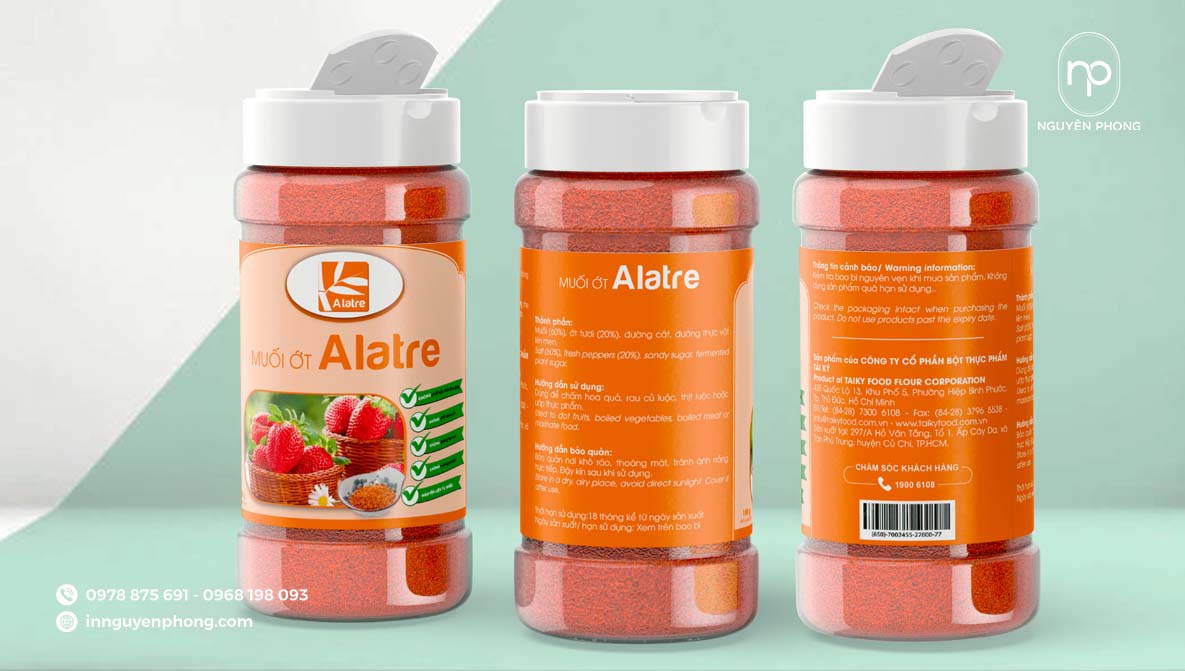 Mẫu tem nhãn thực phẩm muối ớt 